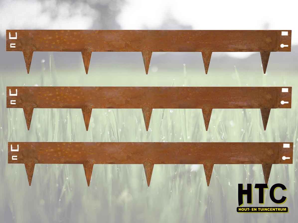 Kantopsluiting Corten, Zwart of Verzinkt - 1060x160x1.5mm